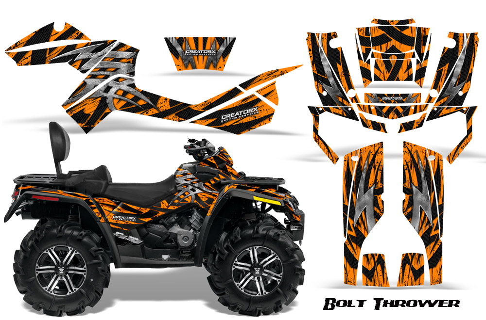 Can-Am Outlander MAX Graphics Kit Bolt Thrower Orange